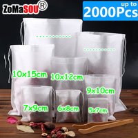 100-2000Pcs Disposable Teabags Filter Scented Tea Bags with String Heal Seal Paper for Loose Leaf Tea Coffee Spice Herb Kitchen