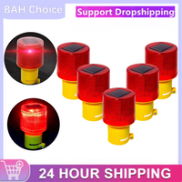 1/4/8Pcs Strobe Signal Warning Solar Light Flashing lights for fence construction Ceiling Security Alarm Flashing Lamp