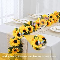 Artificial Flowers Sunflower Vine Hanging Flowers Wall Festival Rattan Leaves Garland Outdoor Wedding Home Table H1620-F4601-51
