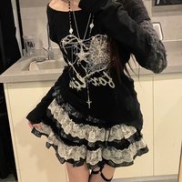 American Subculture Retro Short Skirt Women Casual Y2k Vintage Punk Rock Style Bodycon Streetwear Mini Skirt Summer Spring