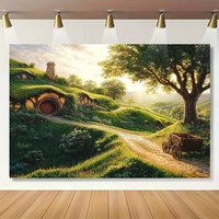 Lord of the Rings theme background banner, 100% polyester fiber, room aesthetic festival wall decoration