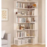 Simple Modern Multi-layer Household Bookcases for Light Study Solid Wood Luxury Corner Storage Bookcase Bookshelf for Library