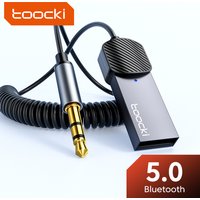 Toocki Bluetooth 5.0 Audio Receiver Aux Adapter 3.5mm Jack Auto Wireless Aux Adapter Handsfree for Car Speaker Amplifier