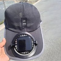 Solar Powered Caps With Fan Summer Breathable Mesh Sun Protection Outdoor Baseball Hat For Men USB Rechargeable Cooling Headwear