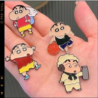 Crayon Shin-chan Peripheral Anime Brooch Cute Pin Cartoon Men’s and Women’s Metal Badge Bag Decoration Wholesale