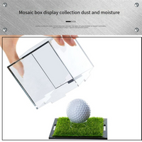 ABHS-Golf Ball Display Cabinet, Golf Ball Square Display Cabinet, Memorial Box, Acrylic Mirror Storage Box