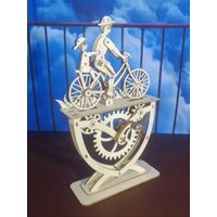 AliExpress NONE 3D Wooden Puzzle Father and Son Diy Handmade Bicycle Assembly Model Kits Creative Decoration