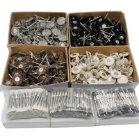 144PCS 100PCS Schleifbürsten Rad 19mm 22mm 25mm Schmuck Poliermopp für Dremel Bohrer Schleifen 2,35 MM Schaft