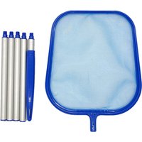 Swimming Pool Skimmer Net, Pool Net with 5 Pole Sections,Leaf Rake Net for Fast Cleaning Ponds