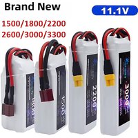 11.1V LiPo Battery 3S 1500mah 1800mAh 2200mah 2600mAh 3000mAh 3300mAh Deans T Connector XT60 For RC Car FPV Racing Drone