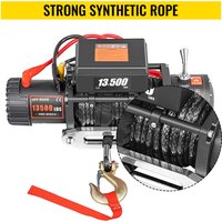 SIHAO 13500lbs Winches Electric 12v Off-road Vehicle Self-rescue Winch Steel Cable Winch with Remote Control for Towing Jeep