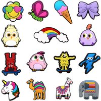 1pcs Original Animals PVC Shoe Charms Decorations Designer Upper Buckle Accessories Camel Elephant Birds Shapes Clogs Pins Clips