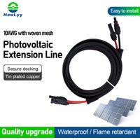 Heavy Duty Braided Solar Cable 10AWG 12AWG Reinforced PV Extension Wire for RV Off-Grid System Durable Outdoor Cables
