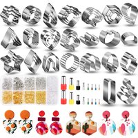 Glina polimerowa frezy do kolczyków forma ze stali nierdzewnej narzędzie do rękodzieła ceramika Diy rzemiosło ceramiczne projektant materiały jubilerskie