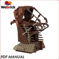 Medieval Fantasy Orc Siege Tower Bricks Full Detailed Battle Assault Fort Model Hand Assemble Ornament Gift for Hobby Collectors