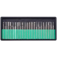 30pcs Diamond Burs Drill Bit Set Wear-resistant Grinding Head For Woodworking Engraving Carving Polishing Drill Bit Rotary Tool