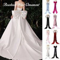 1PC Big Bowknot Elegant Wedding Dress Belt Lightweight Detachable Bowknot Waist Decor DIY Handmade Bowknot Dress Accessories