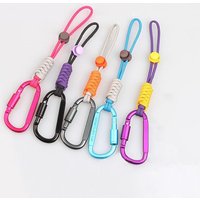 Portable Paracord Water Bottle Hook 1 Carabiner Convenient Multi-functional Holder for Outdoor Travel Parties