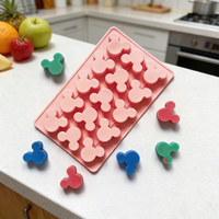 Cute Mouse Shaped Fondant Chocolate Pudding Biscuit Mold, Cake Decoration Mold, Soap Resin Gypsum Mold, Kitchen Accessories