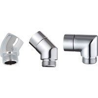 G1/2 Elbow Adapter Shower Head Female and Male Thread Rainfall Shower Handheld Shower Connector Angle 90° 130° 135° Accessory