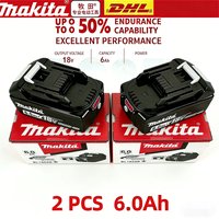 Nowa, oryginalna, akumulator litowo-jonowy Makita 6Ah, 18V, do ładowania, zamiennik dla modeli BL1860, BL1830, BL1850, BL1860B (model 2026).