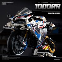 1:8 motorcycle building blocks can be equipped with power set, super motorcycle model kit, technical racing assembly toys, gifts