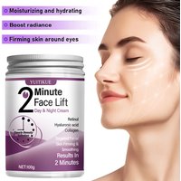 YUITIKUE 2 Minute Face Lift Cream 100g - Retinol & Collagen, Instant Firming & Smoothing, Day & Night Moisturizer, Fast Results