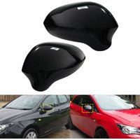 For Seat Ibiza 6J MK4 08-17 Gloss Black Door Wing Mirror Cover Caps Left + Right