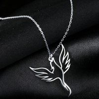 Simple Stainless Steel Necklace For Women Men Trendy Hip Pop Punk Animal Bird Shaped Hollow Necklace Fashion Accessory Gift