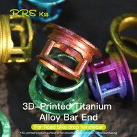 RRSKIT 3D Printed Titanium Alloy Handlebar Plugs Universal For Road Bicycle Drop Handlebar Ultralight Colorful Bar End Plugs