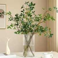 3PC 73CM Ficus Leaf Artificial Plant Ficus Branch Green Leaf Home Furnishing Indoor Model Room Flower Arrangement Decoration
