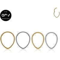 316L Medical Stainless Steel Oval Nasal Septum Ring Punk Body Perforated Jewelry Men's And Women's Nose Rings Earrings