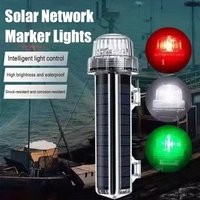 Solar Net Marker Light Marine Signal Light Navigation Beacon Fishing Buoy Waterproof Flash LED Night Flight Warning