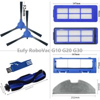 For Anker Eufy RoboVac G10 G20 G30 Hybrid Replacement Parts Hepa Filter Mop Main / Side Brush Cover Vacuum Cleaner Accessories