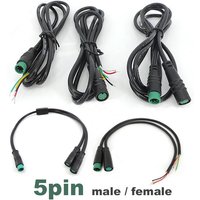 AliExpress QvvCev 5Pin Conversion Line Signal Connecting Sensor Wire M8 waterproof E-bike Extension cable Joint 5 PIN male female m20