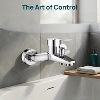 Shower Faucet Mixing Valve Bathroom Three-Piece Set with Bathtub Three-Way Hot And Cold Water System