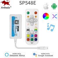 SP548E WiFi Music LED Controller For WS2812b WS2811 Addressable Pixel RGB LED Strip Single Output Alexa Smart Voice APP Control