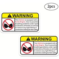 AliExpress NONE 2PCS/SET Funny Turbo Engine Warning Waterproof Stickers Vinyl Decals for Car Truck Auto Decor