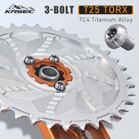 KRSEC T25 Torx 3-Bolts Titanium Alloy TC4 Screw For MTB Road Bike Wide Narrow Teeth Chainring Crankset Bolts Cycling Accessories