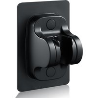 Suction Cup Shower Rack Wall Mount Adjustable Shower Head No Punch Black Bracket Bathroom Accessories