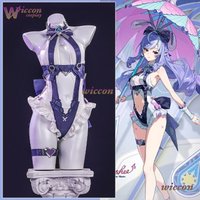 Vivian Cosplay Costume Wig Swimsuit Zenless Zone Zero Headwear New Skin Outfit Ears Halloween Party for Women Girls Carnival Set