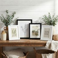 2 Pack Black White Picture Frame Set With Mat Photo Frames For Wall Gallery & Desktop Display Nordic Home Decor Gift 4×6 6×8 A4