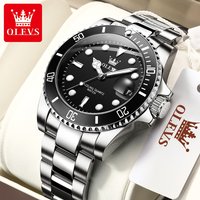 OLEVS Herrenuhr, luxuriöse Top-Marke, einseitig drehbarer Außenring-Design, Quarzuhr für Herren, automatisches Datum, wasserdichte Armbanduhren