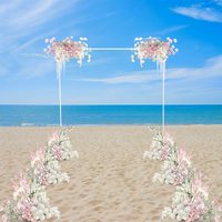 Balloon Stand, Metal Wedding Arch W|Base Flower Arch Frame Background Rectangular Wedding Arch for Birthday Party Banquet 8x8ft