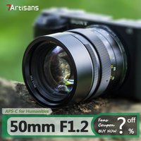 7artisans APS-C 50mm F1.2 Large Aperture Prime Camera Lens for Portrait Photography with Sony E Nikon ZFujifilm XF M43 Mount