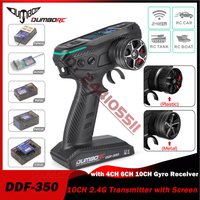 DUMBORC DDF-350 10CH 2.4G Remote Controller Digital Transmitter HD Screen 4/6/10Channel Gyro Receiver for RC Car Tank Boat Robot
