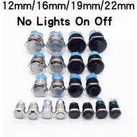 12mm 16mm 19mm 22mm Metal Push Button Switch Equipment Control Power Supply Start Stop No Lights High Flat Head On Off