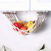 1-piece Fruit Hammock, Hanging Fruit Basket, Vegetable and Fruit Storage Rack Under Kitchen Cabinet, Banana Hook