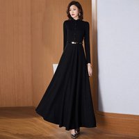 Spring Autumn Long Sleeve Dress Women's 2025 New Summer Chic Long Dress Fashion Elegant Slim oversize 4XL dresses