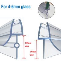 Bath Shower Screen Door Seal Strip for 4-6mm Glass Glue-free Waterproof Weatherstrip 50cm PVC Sealing Strip Bathroom Accessories